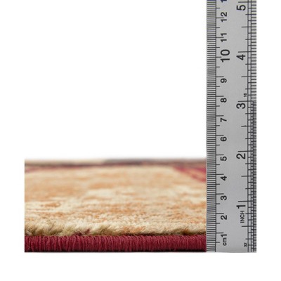 Braided Abstract Synthetic 2'2" x 6'1" Indoor Runner Rug in Multicolor