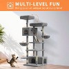 66" Multi-Level Cat Tree w/Sisal Scratching Posts, Condos, Hammock & Perch – Durable Tower for Multiple Cats - 2 of 4