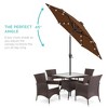 Best Choice Products 7.5ft Outdoor Solar Patio Umbrella for Deck, Pool w/ Tilt, Crank, LED Lights - 2 of 4