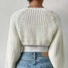 Clearlove Women's Spring and Fall Cropped Cardigan Sweaters Lightweight Knit Open Front Shrugs Outfits - 4 of 4
