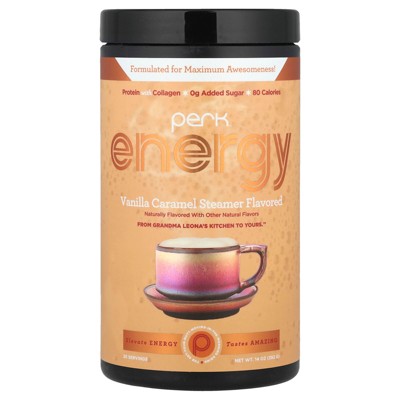 Perk Energy Vanilla Caramel Steamer, 14 oz (392 g)