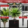 Vitalismo 2 ft/25 inch Agave Artificial Plants with Ground Spike Realistic Faux Plants UV-Resistant for Indoor/Outdoor Home Decor (Set of 2) - 3 of 4