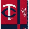 MLB Minnesota Twins Reverse Block Double Sided Ultra Cozy Blanket - 2 of 3