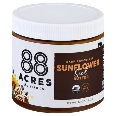 88 Acres Sunflower Seed Butter Dark Chocolate - Case of 6 - 14 oz