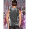 Lars Amadeus Men's Sparkle Slim Fit Shining Sleeveless Club See Through Tank Top - 3 of 4