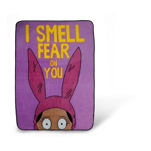 Surreal Entertainment Bob's Burgers Louise Throw Blanket | I Smell Fear On You | 64 x 44 Inches - 1 of 4