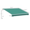 Vynxaria 13' x 8' Retractable Awning - Manual Sunshade for Patio - Green - 4 of 4