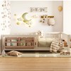 Okak Twin/Full Size Platform Beds with Storage Bookshelf & Guardrails,Solid Wood Bed Frame for Kids,Teens,No Spring Box Needed - 3 of 4