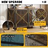 Furniture Style Dog Crate, Farmhouse Dog Kennnel Furniture with Wheels, 4 Latches, Large Heavy Duty Dog Cage,Rustic Brown - 2 of 4