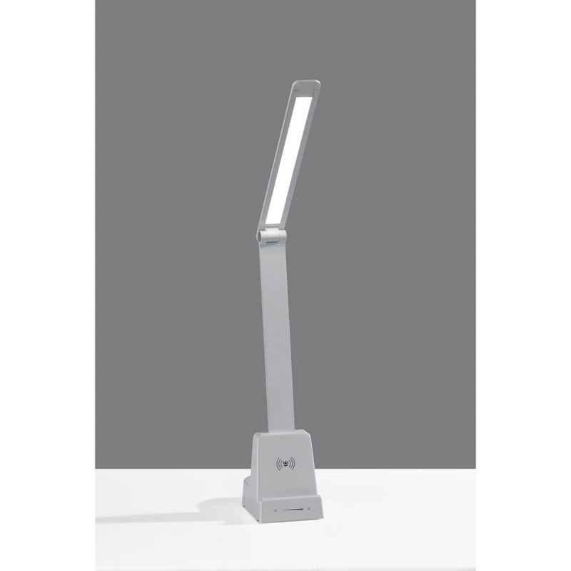 Cody LED Wireless Charging Desk Lamp with Smart Switch (Includes LED Light Bulb) Matte White - Adesso, 6 of 9