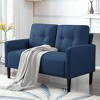 Sapphtopaz 51.2" Loveseat Couch Sofa - Compact Upholstered Furniture with Sturdy Frame, Cozy Seating for Living Room, Bedroom & Small Spaces - 3 of 4