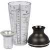 Kuissential Recipe Cocktail Shaker 16oz with Jigger, Strainer 6 Printed Mixed Drink Recipe Measurements on the Bottle - 2 of 4