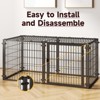 XBRIGH 42/38 Inch Dog Crates for Meidum Small Dogs Folding Metal Wire Cages Dog Kennels Pet Cage with Double-Door, Removable Tray White - 4 of 4