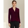 Allegra K Women's Elegant Work Office Lapel Collar Button Down Regular Fit Suit Blazer - 3 of 4
