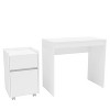 Polifurniture 2pc Home Office Set: Compact Writing Desk, Engineered Wood, Adult Assembly Required - image 2 of 4