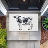 Stupell Industries Simple Farmhouse Cow Printed Outdoor Door Mat, design by Sara Baker, 18"x30" - 4 of 4