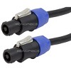 Monoprice Pro Audio Cable - 25 Feet - Black | 2-conductor NL4 Female to NL4 Female Speaker Twist Connector Cable, 12AWG With Spring-Loaded Lock - 2 of 2