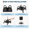 Rolling Garage Stool, Adjustable Height Shop Stool with Padded Seat, 3" Lockable Wheels, Utility Tray, 300LB Capacity - 4 of 4