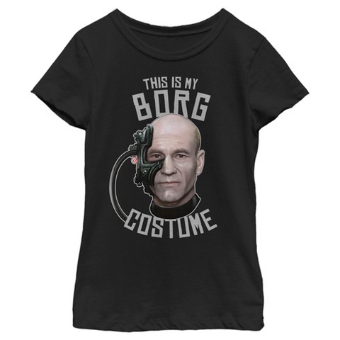 Star Trek Girl's Star Trek: The Next Generation This is My Borg Costume T-Shirt - Black - Small
