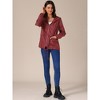 INSPIRE CHIC Women's Adjustable Drawstring Waterproof with Hood Windbreaker Lightweight Raincoats with Pockets - 2 of 4