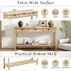 KWPZQEB 2-Tier Console Table, 60-Inch Entryway Table with 3 Drawers & Shelves, Modern Sofa Side Display Table for Hallway, Living Room, Foyer - 4 of 4