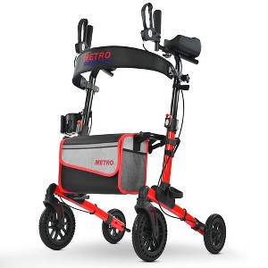 Metro Mobility Lightweight Rollator Walkers with Big Front Shock-Absorbing Honeycomb Wheels,Foldable Rolling Walker with Seat,Drive Walker for Seniors - 1 of 4