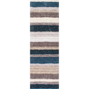 Nuloom Drey Striped Shag Area Rug - 1 of 4