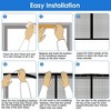 NewHome"16x7FT Magnetic Garage Door Screen for Two-Car Garages, Fiberglass Mesh with 6 Buckle Straps"Black - 2 of 4