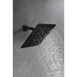 Kumasinova 8" Square Rain Shower Head,Utra Thin 304 Stainless Steel Wall-Mounted Showerhead with Self-Clean Nozzles,2.5GPM - 1 of 4