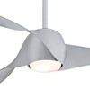 58" Minka Aire Modern Indoor Ceiling Fan with LED Light Remote Control Silver Opal Glass for Living Room Kitchen Bedroom Family - 3 of 4