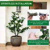 23in Artificial Topiary Flower with Ground Spike-Artificial Topiary Ball Trees with Rose Flowers- PE Fake Plants with Metal Stakes for Indoor and Out - 4 of 4
