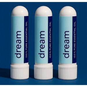 MOXĒ – Dream Nasal Inhaler 3 Pack – 100% Pure Essential Oil Nasal Stick – Lavender, Chamomile & Sandalwood Blend – Made in USA - 1 of 4