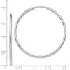 Black Bow Jewelry 2mm x 45mm 14k White Gold Polished Round Endless Hoop Earrings - 4 of 4