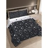 Boersma 3 Piece Sparkle Black Meteor Shower Printed Duvet Cover Set Twin Size for Home Bedroom Decor - 2 of 4