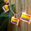 Northlight Pride Rainbow Flag Patio Light Set - 7.5' White Wire - 10ct - 4 of 4