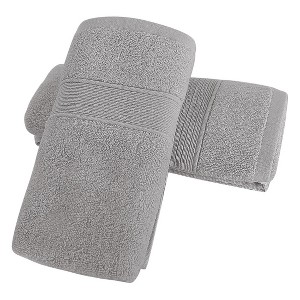 PiccoCasa Hand Towels 100% Cotton Soft Towel Set Hotel Spa Quality Towels 2 Pcs - 1 of 4