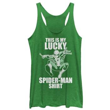Women's Marvel St. Patrick's Day Spider-Man Lucky Racerback Tank Top