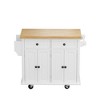 43.31 x 17.72 x 33.27 Inch Kitchen Island Cart with 2 Lockable Casters, 2 Large Drawers, Adjustable Shelves & Thicker Spacious Top - image 2 of 4