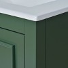 SpassWay 24"L Green Modern Bathroom Vanity with Ceramic Sink Soft Close Doors Silver Handles - 3 of 4