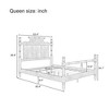TIRAMISUBEST Queen/King Size Vintage Country Style Wood Platform Bed Frame, Four Poster Bed with Accent High Headboard - 4 of 4
