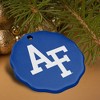 U.S. Air Force Academy Primary Logo Porcelain Scalloped Holiday Christmas Tree Ornament  2.8" (7.1 cm) - 4 of 4