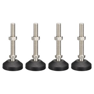 Unique Bargains Nylon Non-Skid Adjustable Furniture Leveling Feet for Chairs 4 Pcs - 1 of 4
