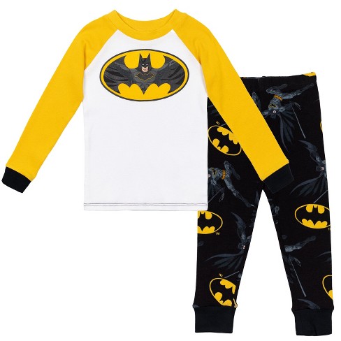 Boy's Justice League Batman Superman Two-Tone Long Sleeve T-Shirt Top & Beanie 