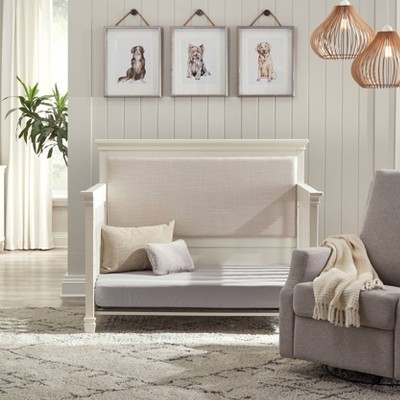 Darlington Warm White 4-in-1 Convertible Upholstered Crib