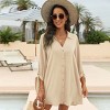 Women's Tie Cuff Button-Front Cover-Up Dress - Cupshe - 4 of 4