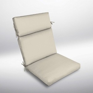 Canvas Texture Cartridge Chair Cushion Sand - Arden Selections, Brown