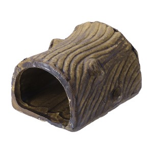 Unique Bargains Hiding Rock Small Fish Aquarium Decorations Ceramic Cave Brown 3.27"x2.76"x2.05" 1 Pc - 1 of 4