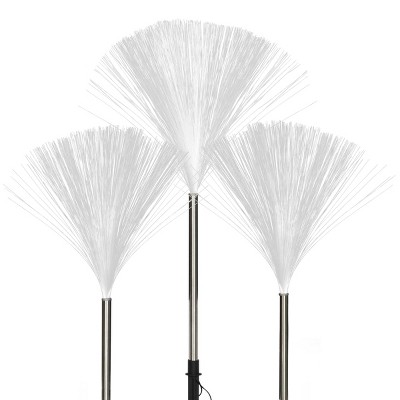 Metal and Acrylic Fiber Optic Solar Garden Stake Set - Exhart