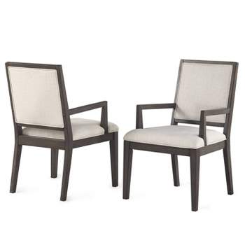 18" Set of 2 Mila Armchairs Washed Gray - Steve Silver Co.