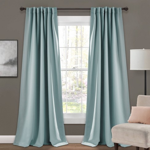 Linen Curtains with Back Tabs, Back tab blackout curtains